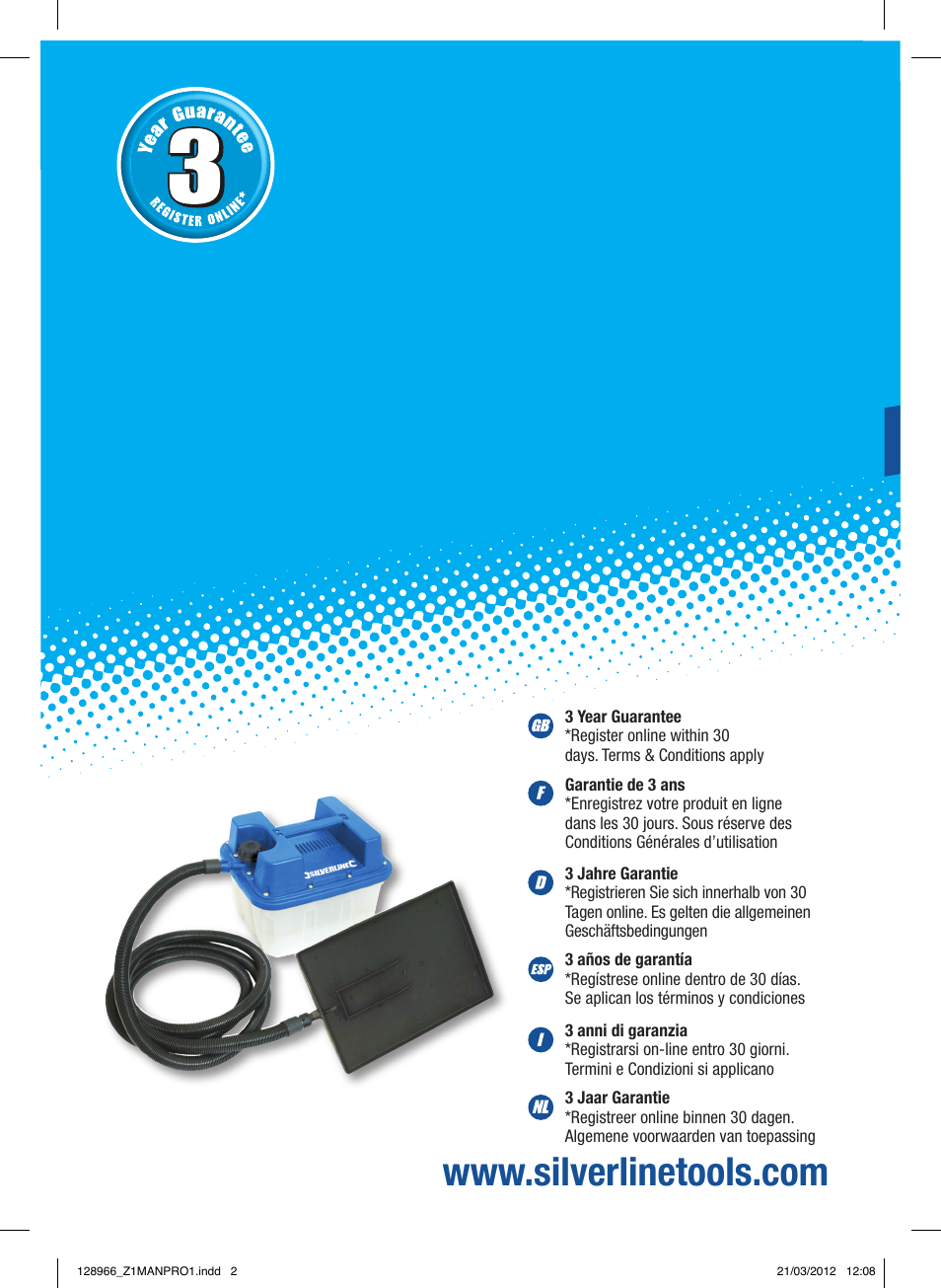 Silverline 2200W Steam Wallpaper Stripper User Manual | 28 pages