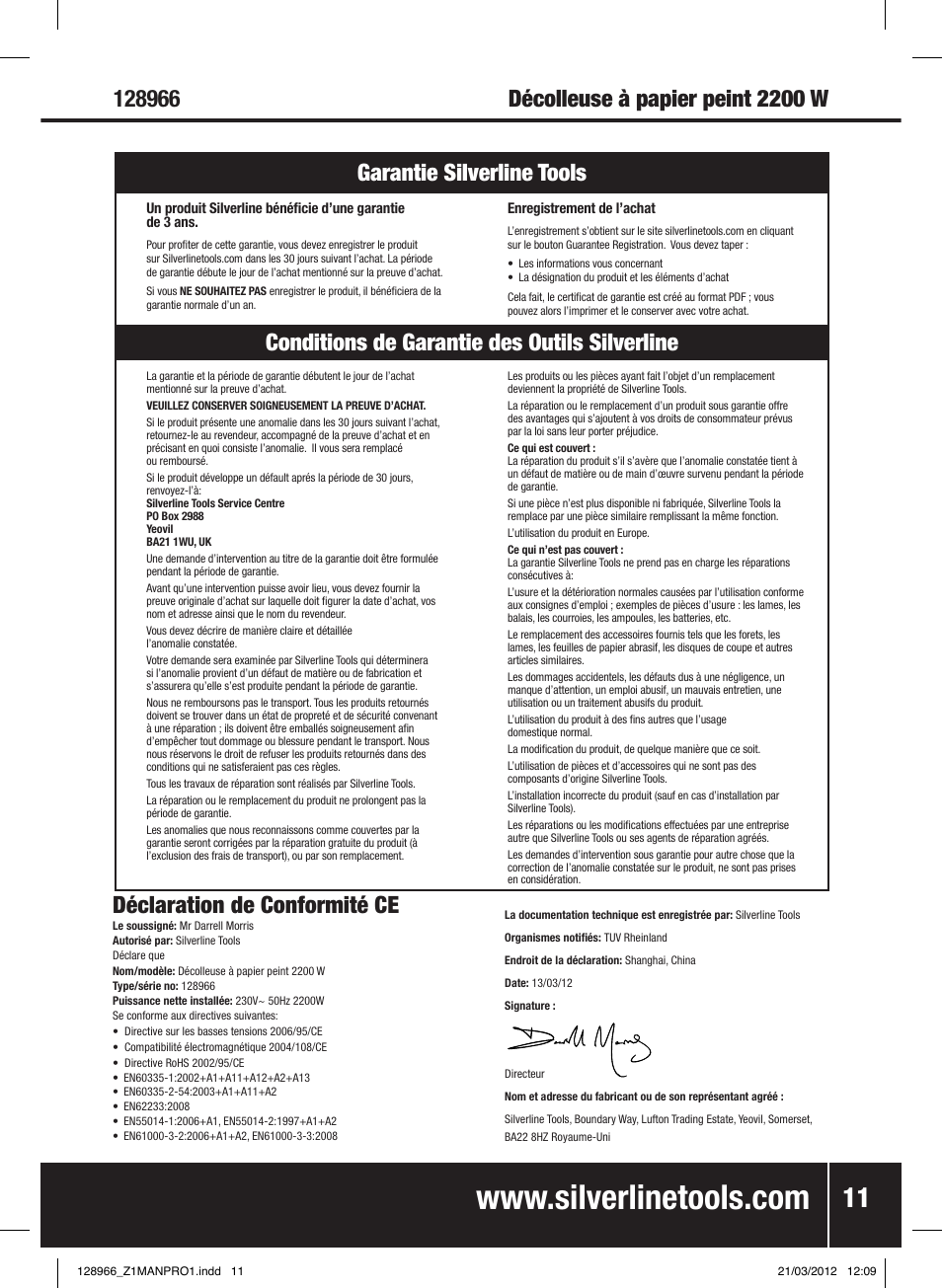 Silverline 2200W Steam Wallpaper Stripper User Manual | Page 12 / 28