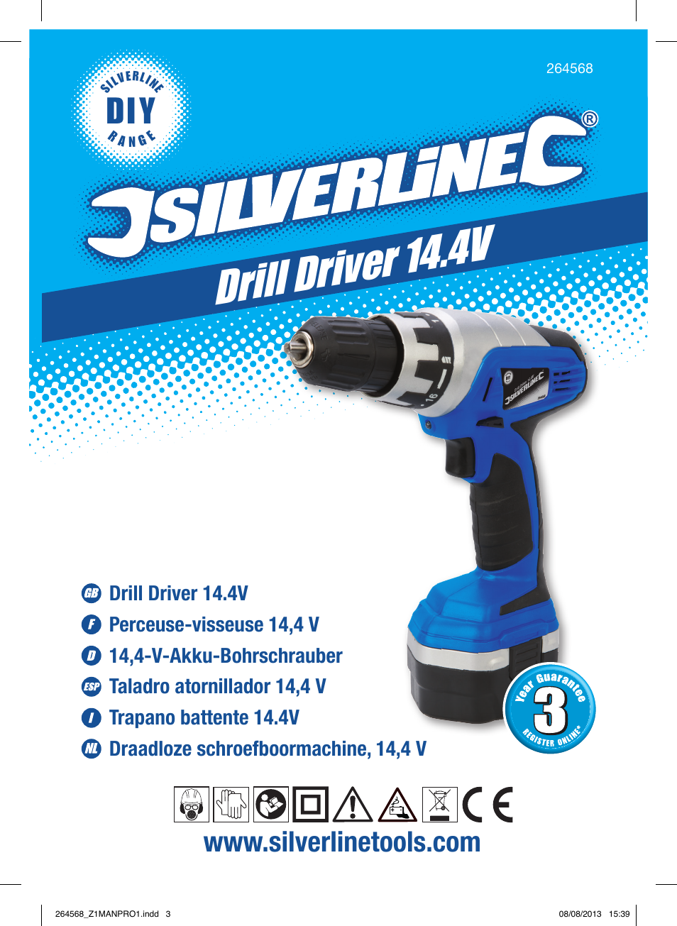 Drill driver 14. 4v | Silverline Drill Driver 14.4V User Manual | Page 2 / 40