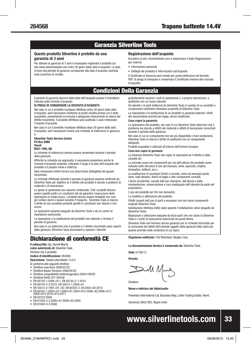 Silverline Drill Driver 14.4V User Manual | Page 34 / 40