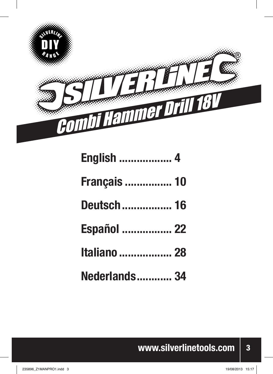 Combi hammer drill 18v | Silverline Combi Hammer Drill 18V User Manual | Page 4 / 40