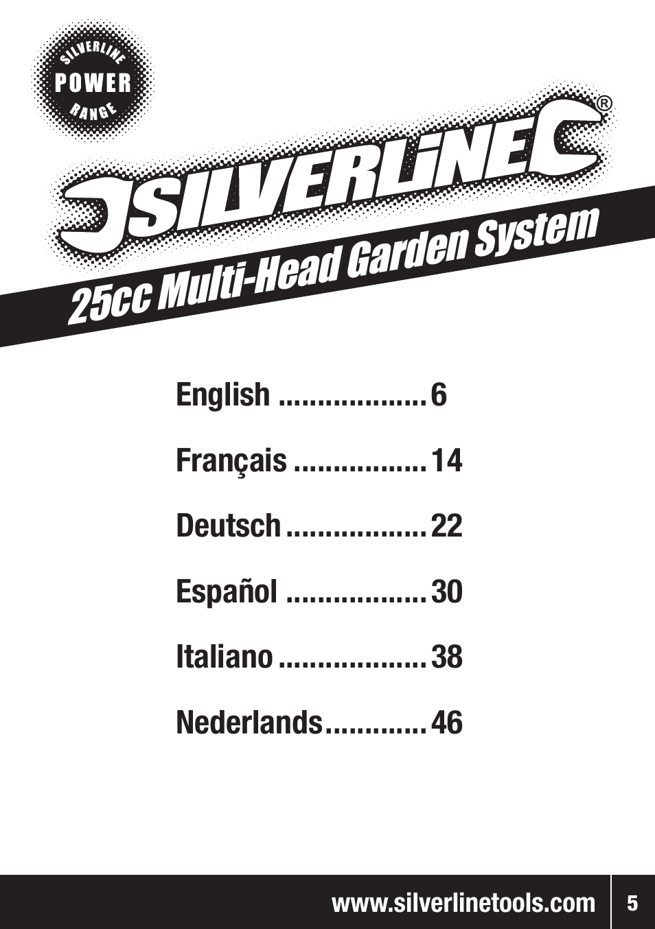 25cc multi-head garden system | Silverline Multi-Head Garden System 25cc User Manual | Page 6 / 54