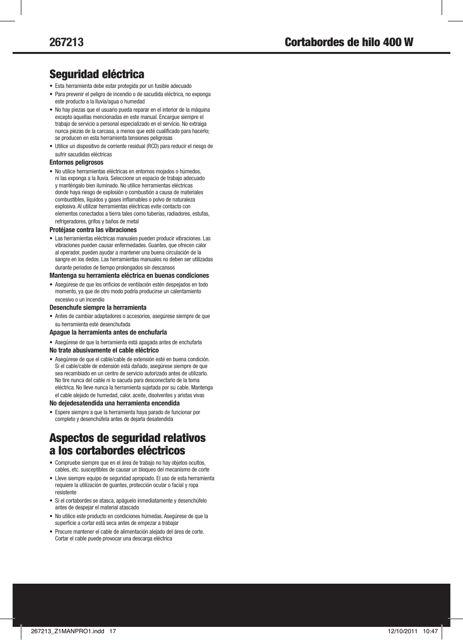Silverline Trimmer Bump Feed 400W User Manual | Page 18 / 28