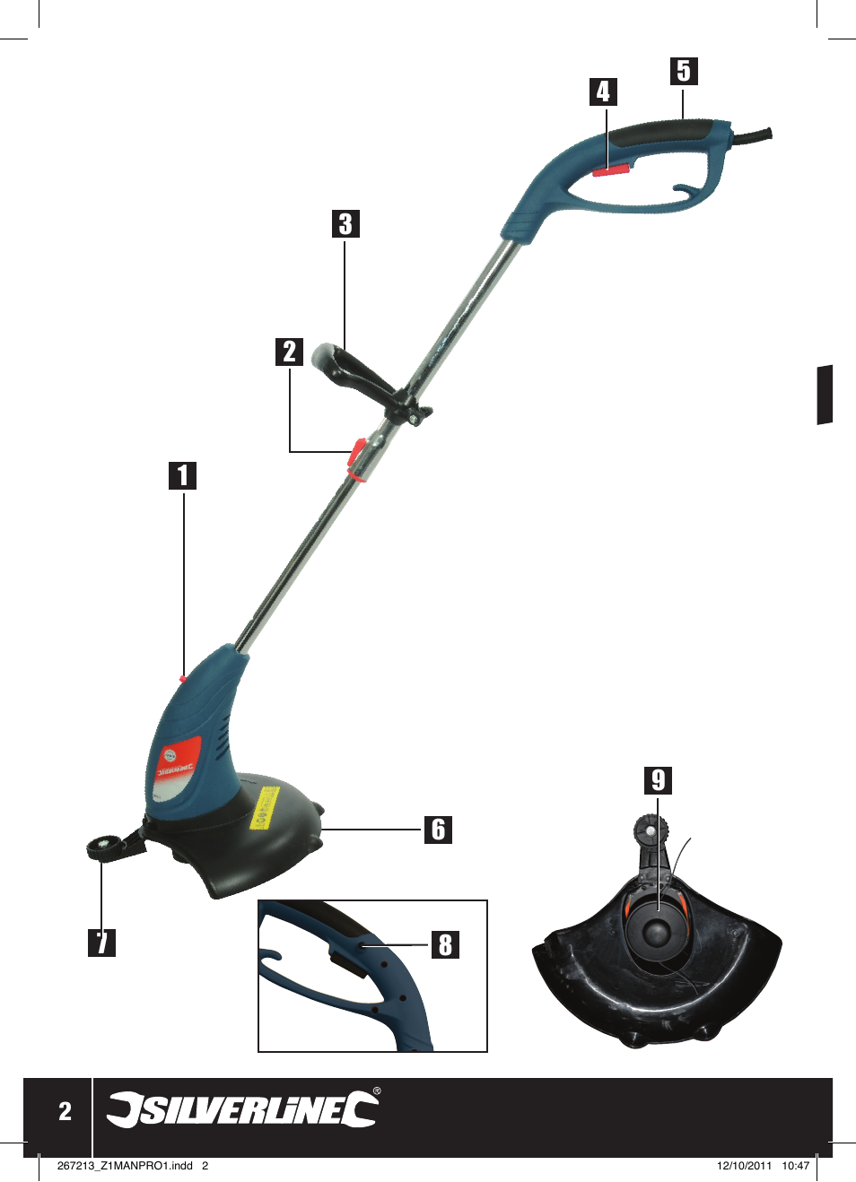 400w trimmer bump feed | Silverline Trimmer Bump Feed 400W User Manual | Page 3 / 28