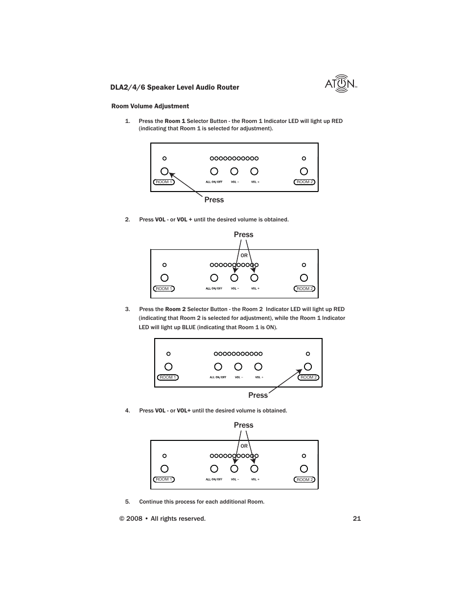 Press | ATON DLA6 User Manual | Page 23 / 42