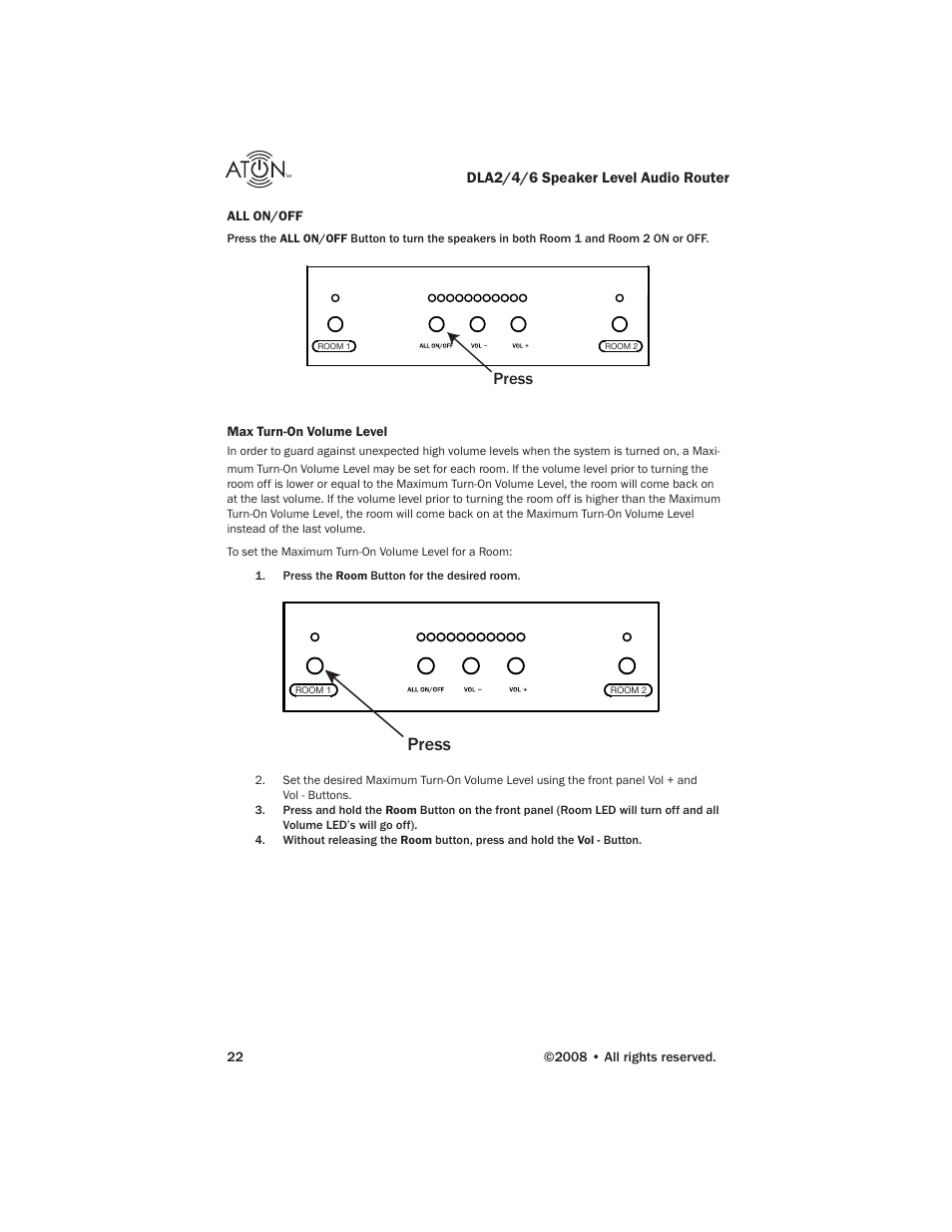 Press | ATON DLA6 User Manual | Page 24 / 42