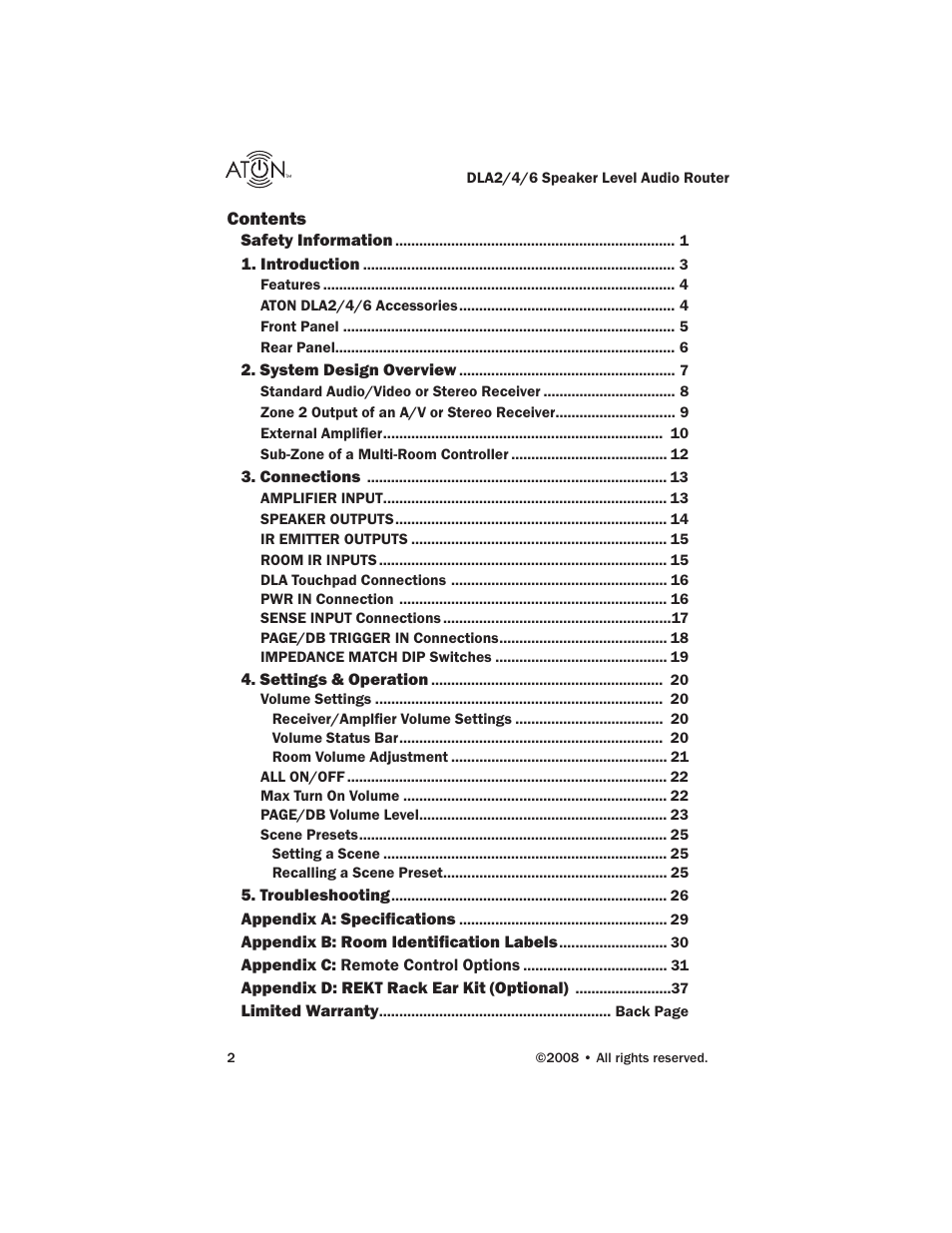 ATON DLA6 User Manual | Page 4 / 42