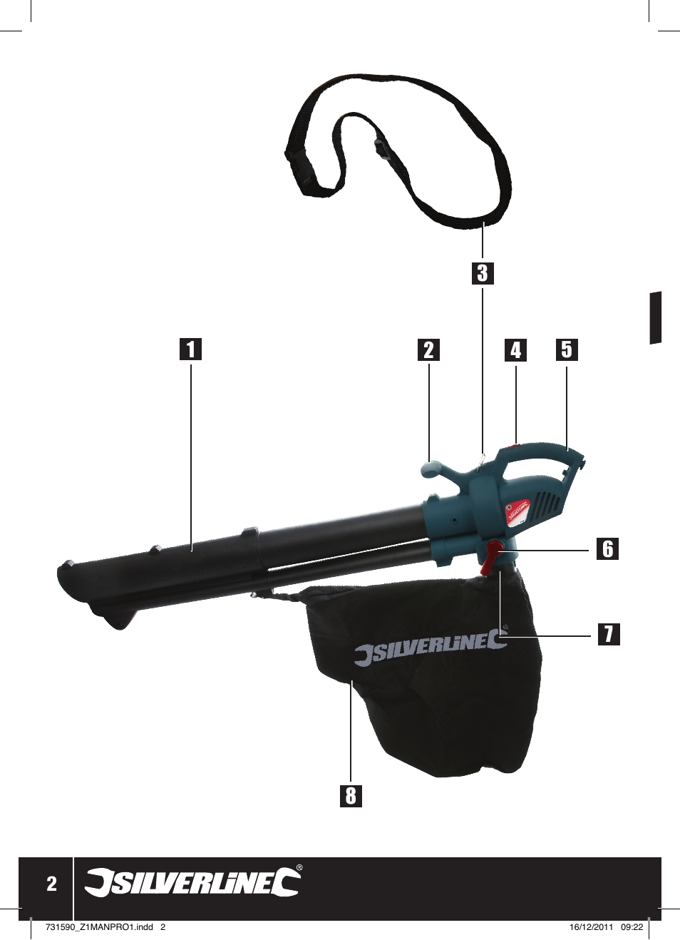 Silverline Blower Vacuum 2500W User Manual | Page 3 / 28