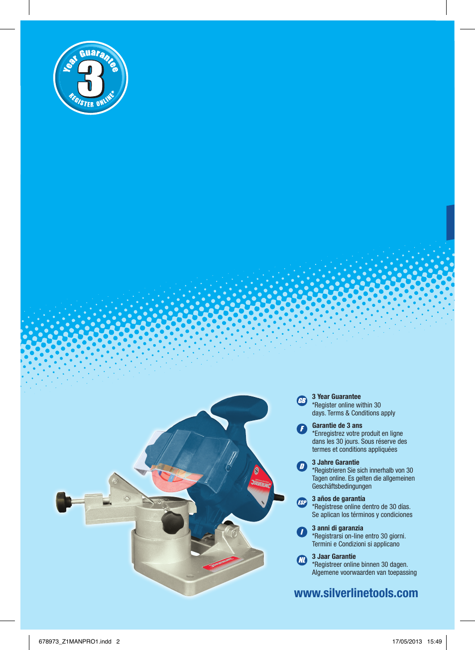 Silverline Electric Chainsaw Sharpener 220W User Manual | 28 pages