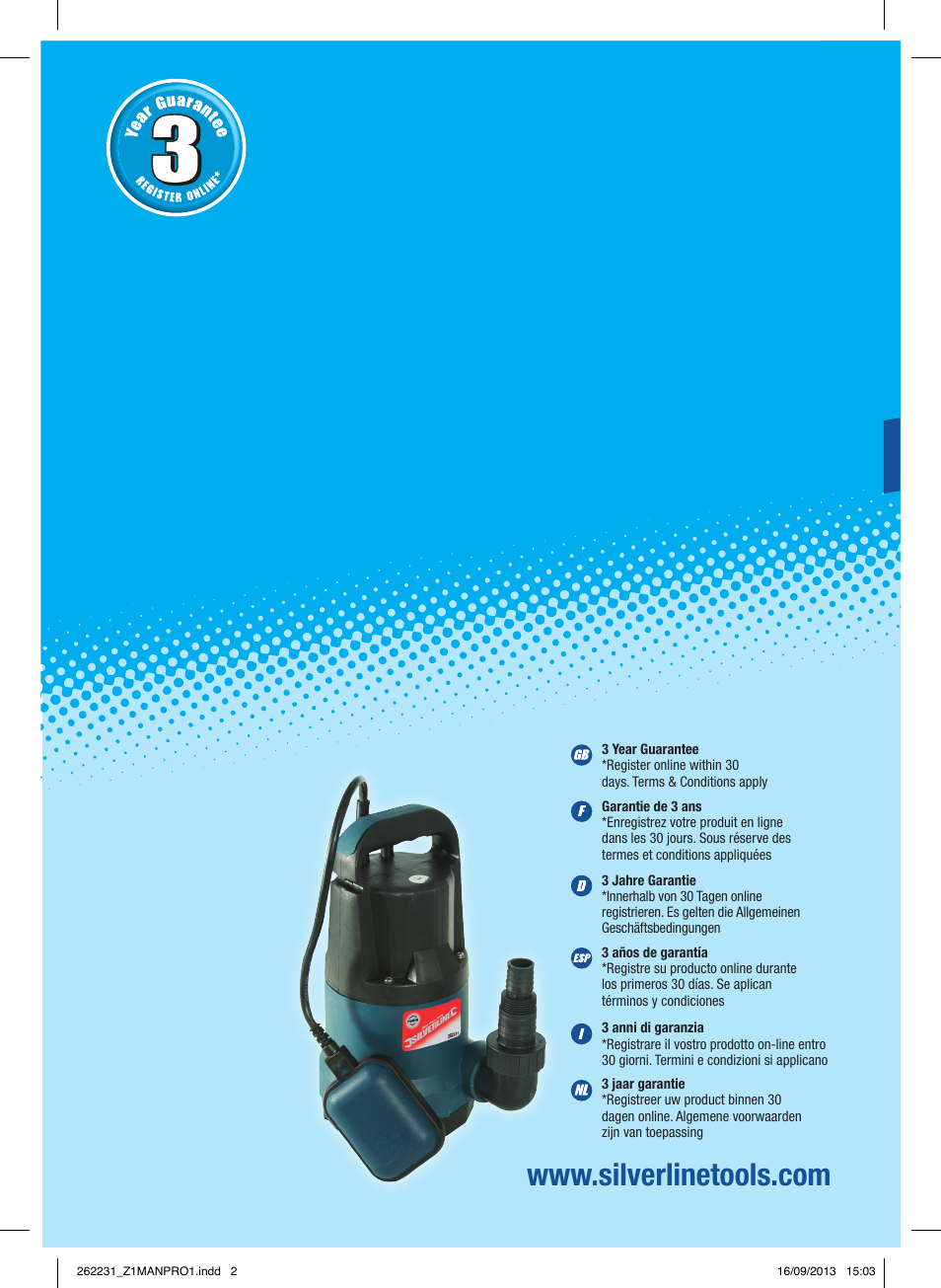Silverline 400W Clean Water Pump User Manual | 40 pages