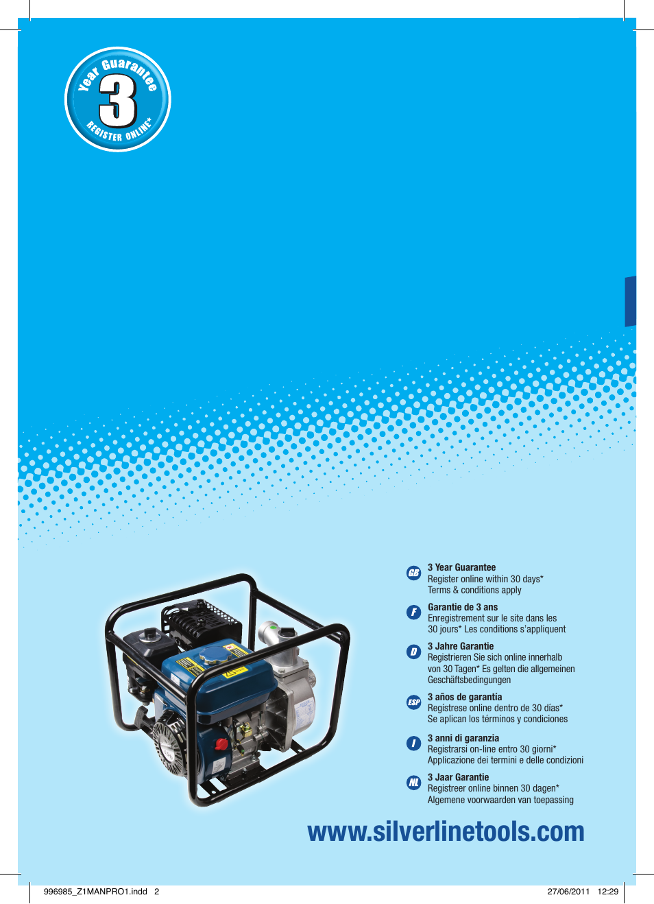 Silverline Clean Water Pump 2 User Manual | 30 pages