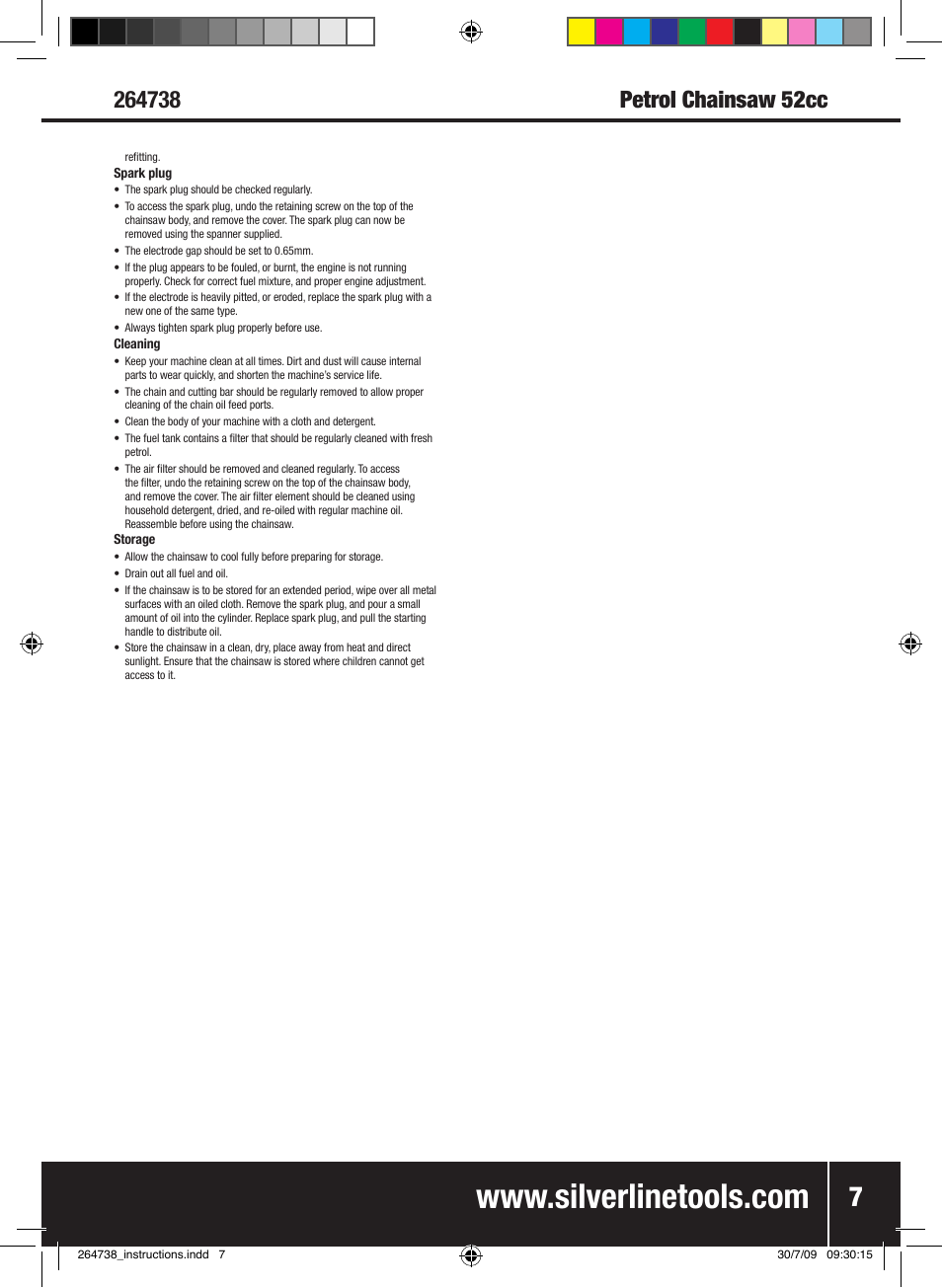 Silverline Chainsaw Petrol 480mm User Manual | Page 8 / 28