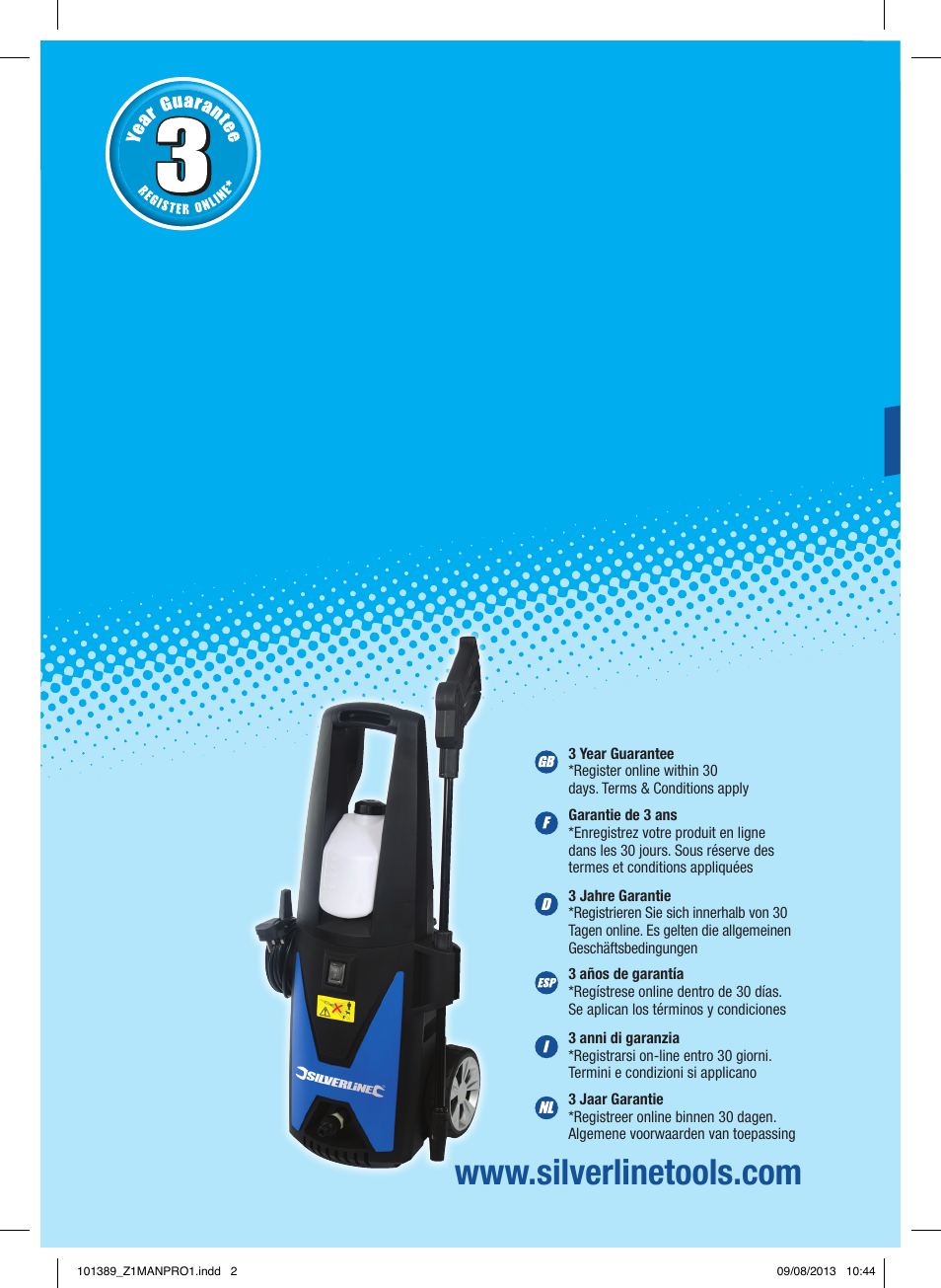 Silverline Pressure Washer 1400W User Manual | 40 pages
