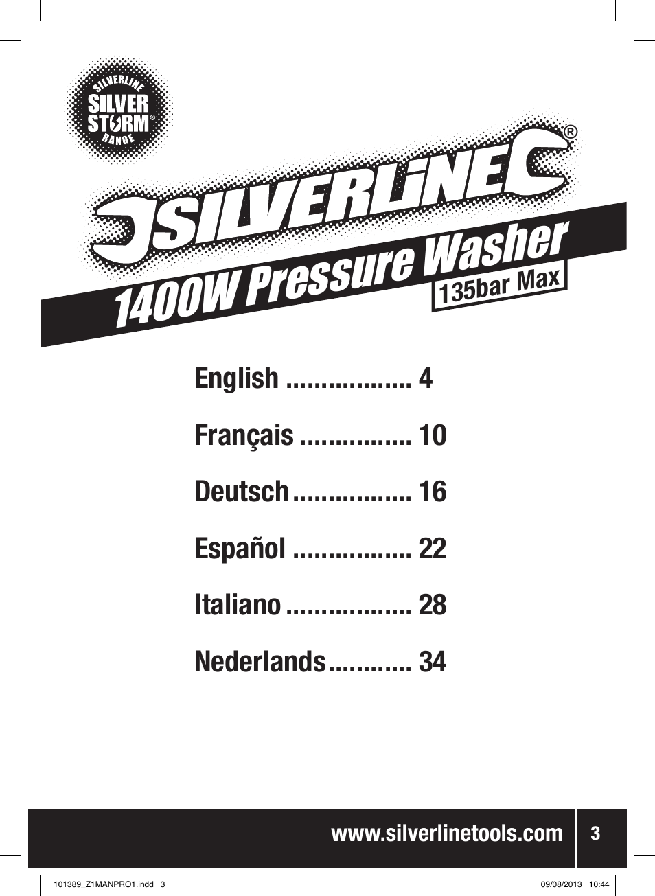 1400w pressure washer | Silverline Pressure Washer 1400W User Manual | Page 4 / 40