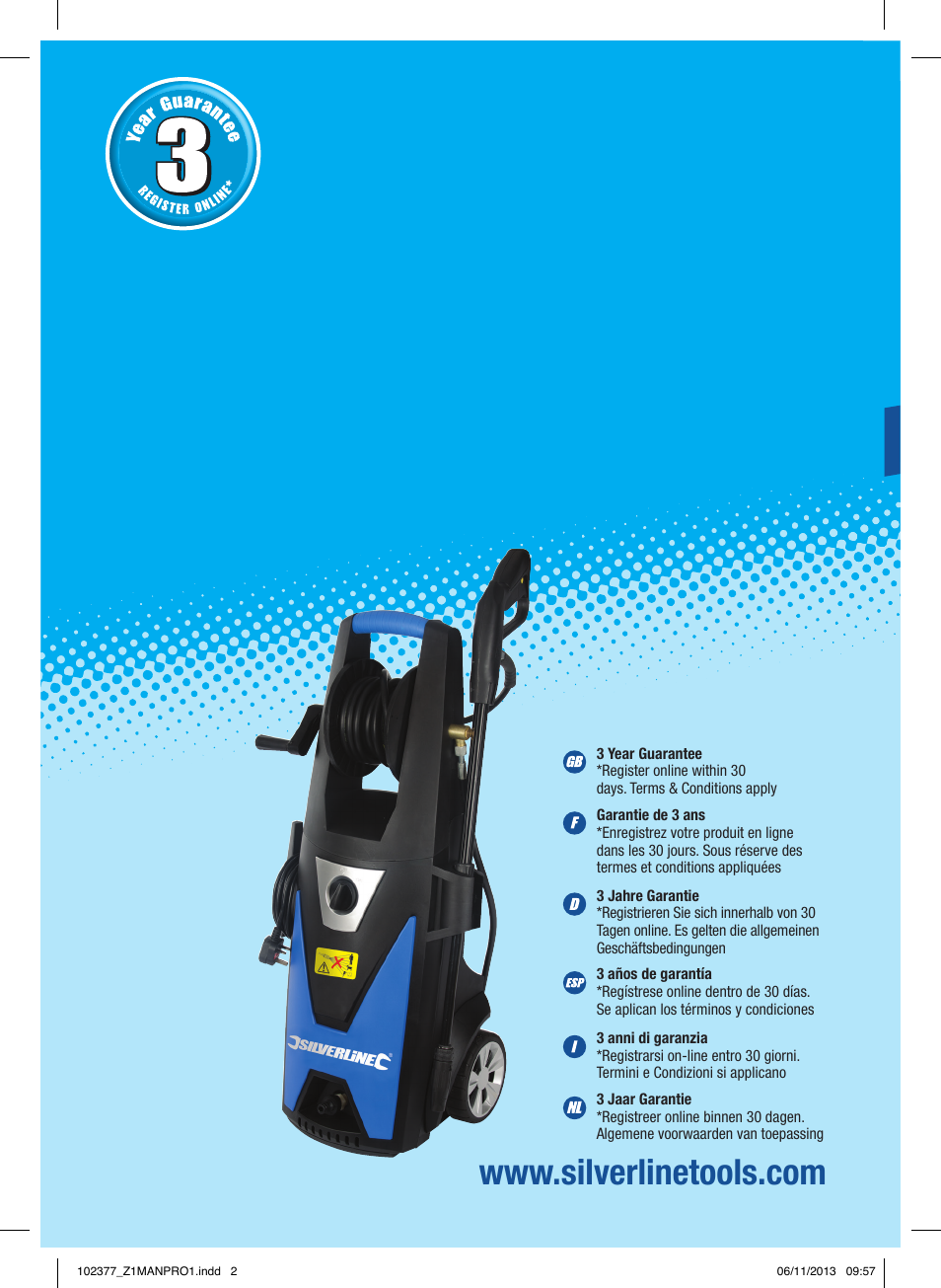 Silverline Pressure Washer 1800W User Manual | 40 pages