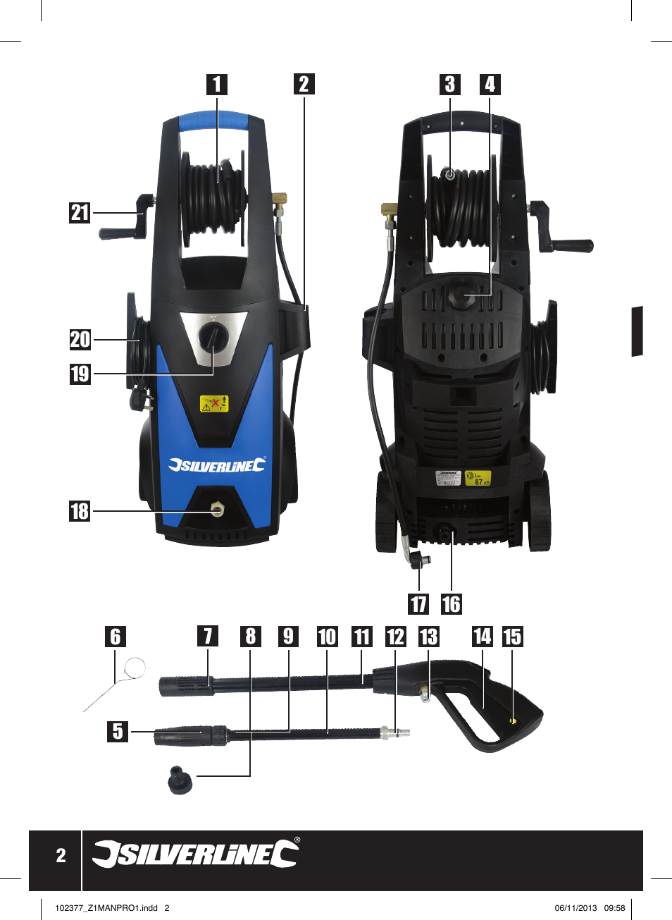 1800w pressure washer | Silverline Pressure Washer 1800W User Manual | Page 3 / 40