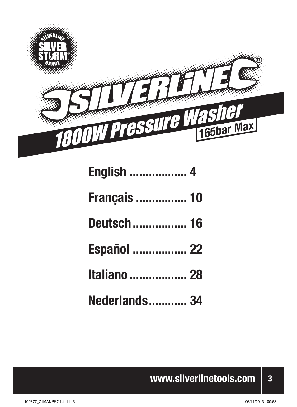 1800w pressure washer | Silverline Pressure Washer 1800W User Manual | Page 4 / 40