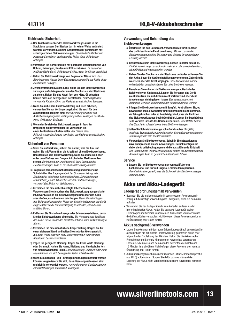 Akku und akku-ladegerät | Silverline 10.8V Drill Driver User Manual | Page 14 / 28