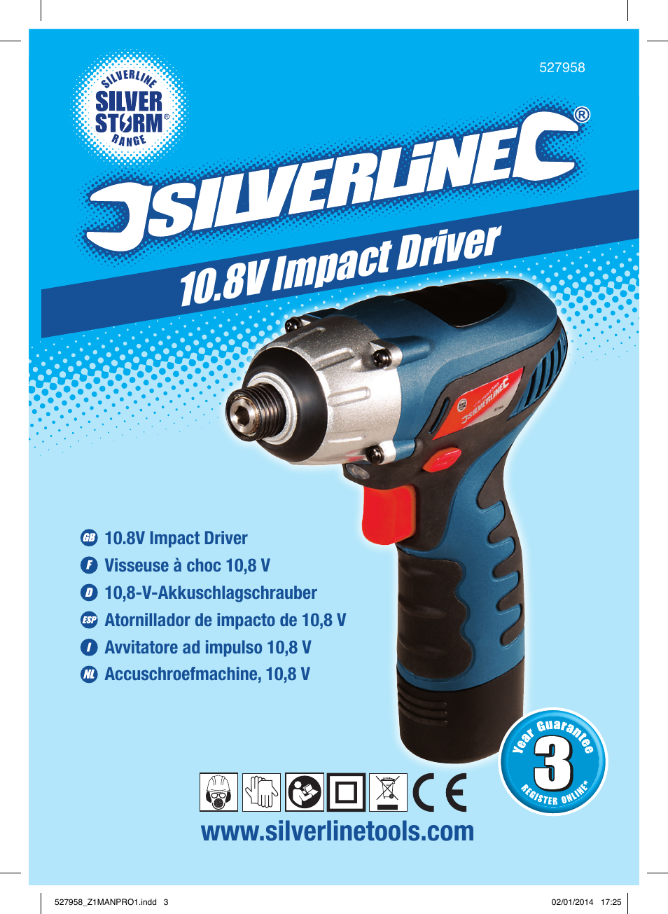 8v impact driver | Silverline 10.8V Impact Driver User Manual | Page 2 / 28