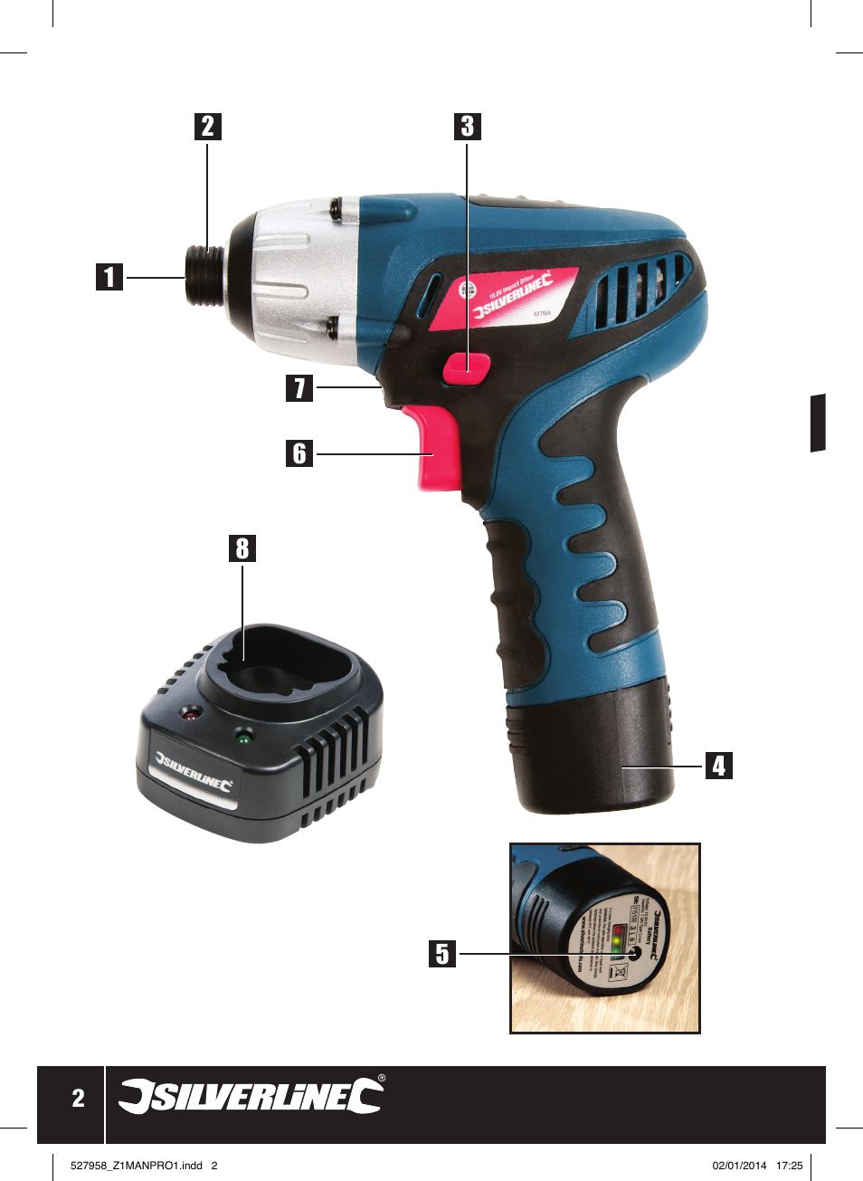 8v impact driver | Silverline 10.8V Impact Driver User Manual | Page 3 / 28
