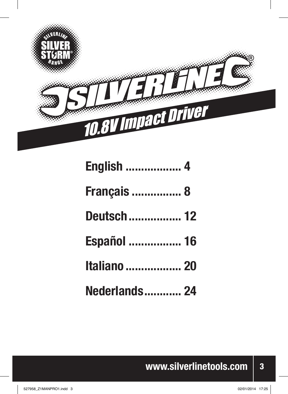 8v impact driver | Silverline 10.8V Impact Driver User Manual | Page 4 / 28