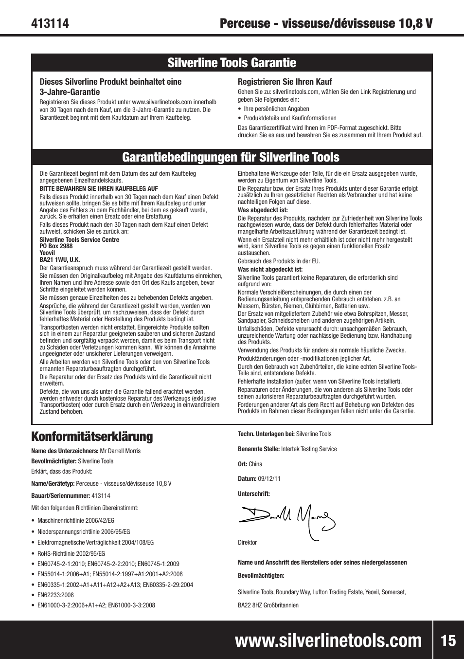 Silverline 10.8V Twin Pack User Manual | Page 16 / 56