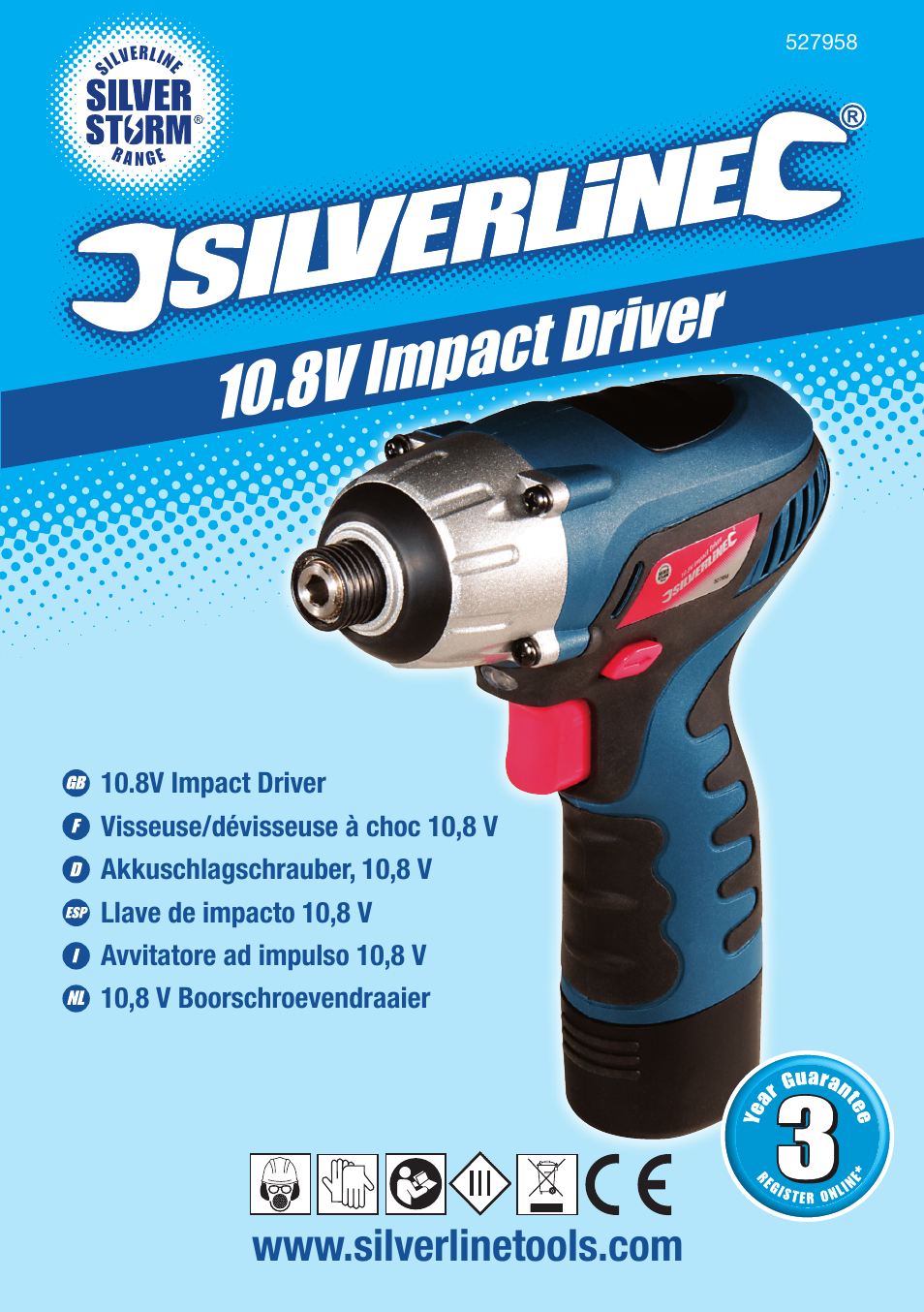 8v impact driver | Silverline 10.8V Twin Pack User Manual | Page 30 / 56