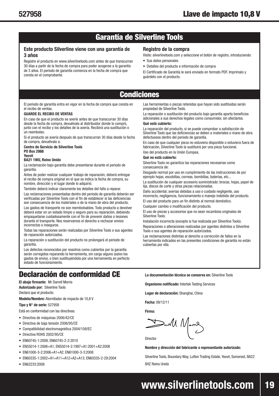 Silverline 10.8V Twin Pack User Manual | Page 48 / 56