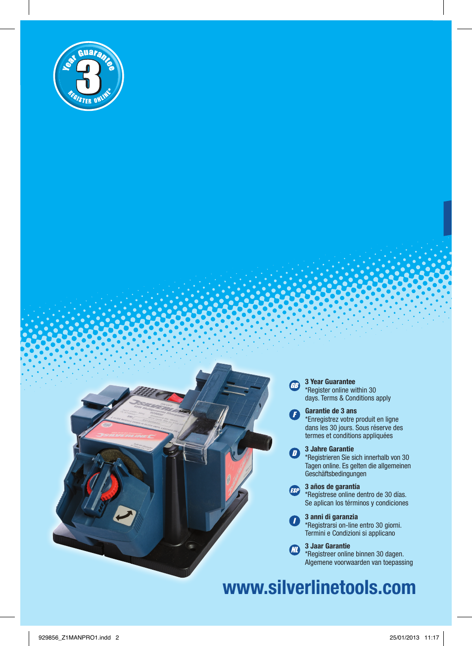 Silverline 65W Multipurpose Sharpener User Manual | 30 pages