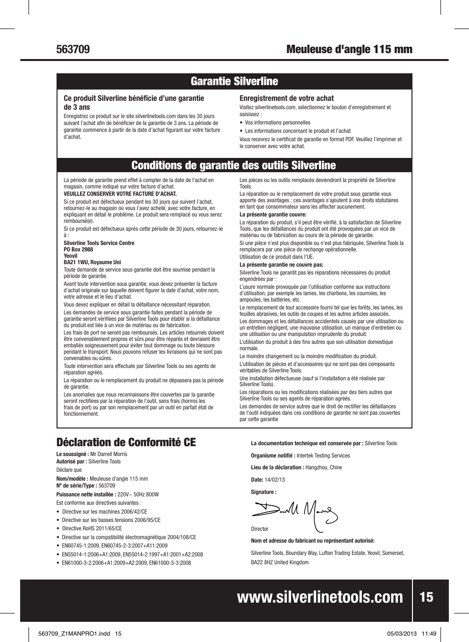 Silverline 800W Angle Grinder 115mm User Manual | Page 16 / 40