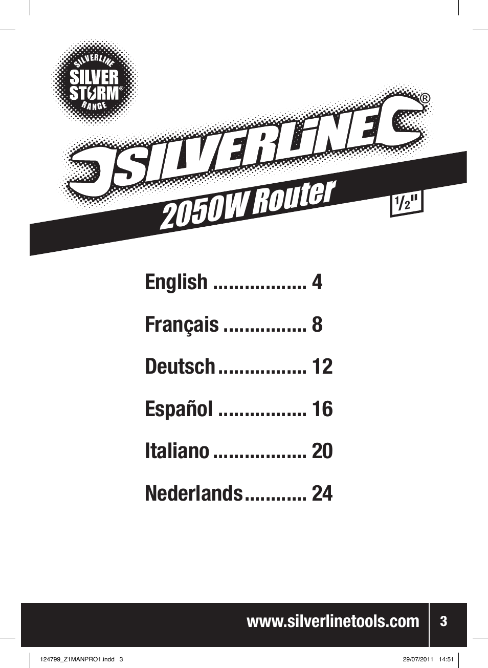 2050w router | Silverline 2050W 1/ Plunge Router User Manual | Page 4 / 28