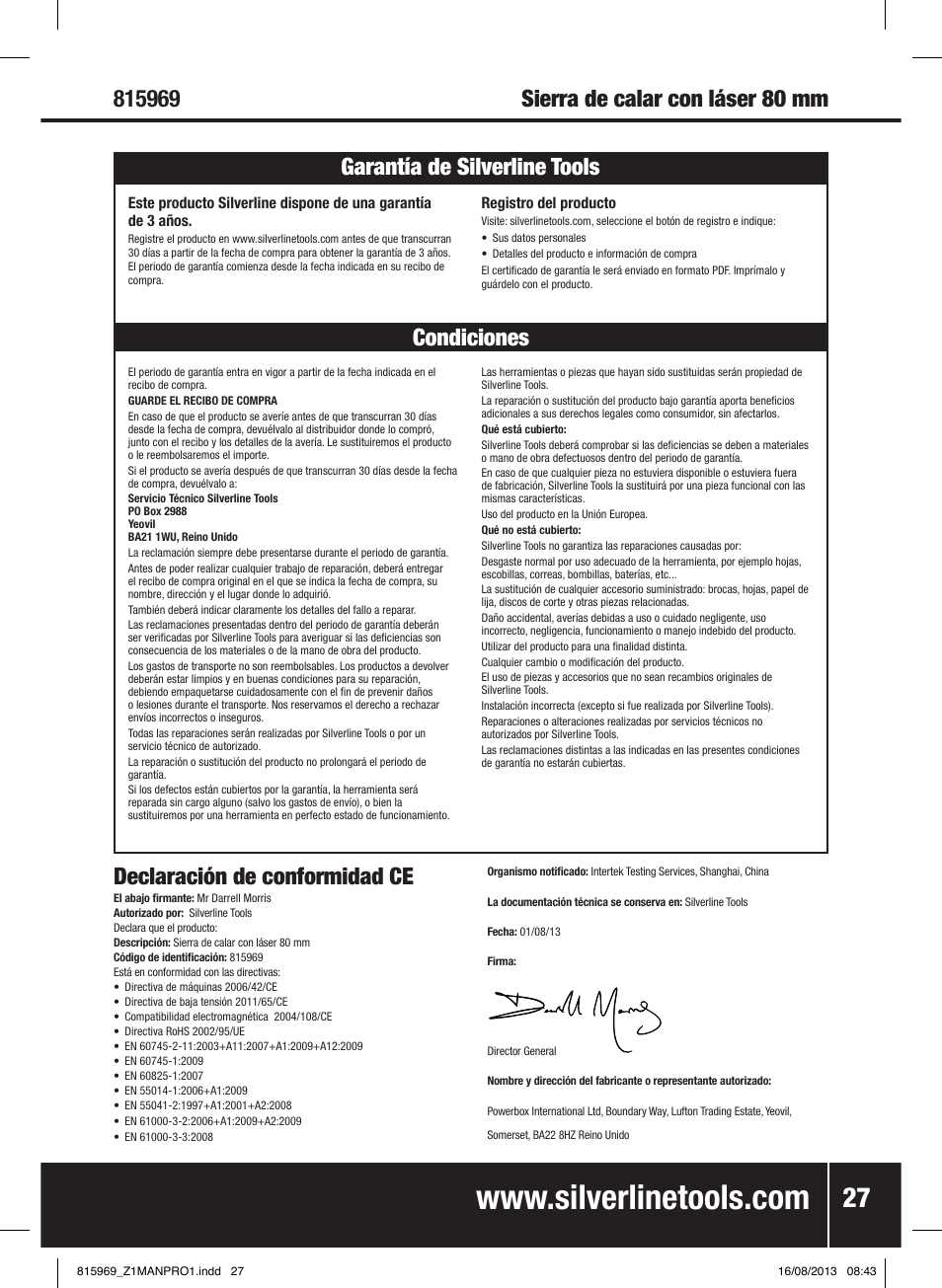 Silverline 710W Laser Jigsaw User Manual | Page 28 / 40