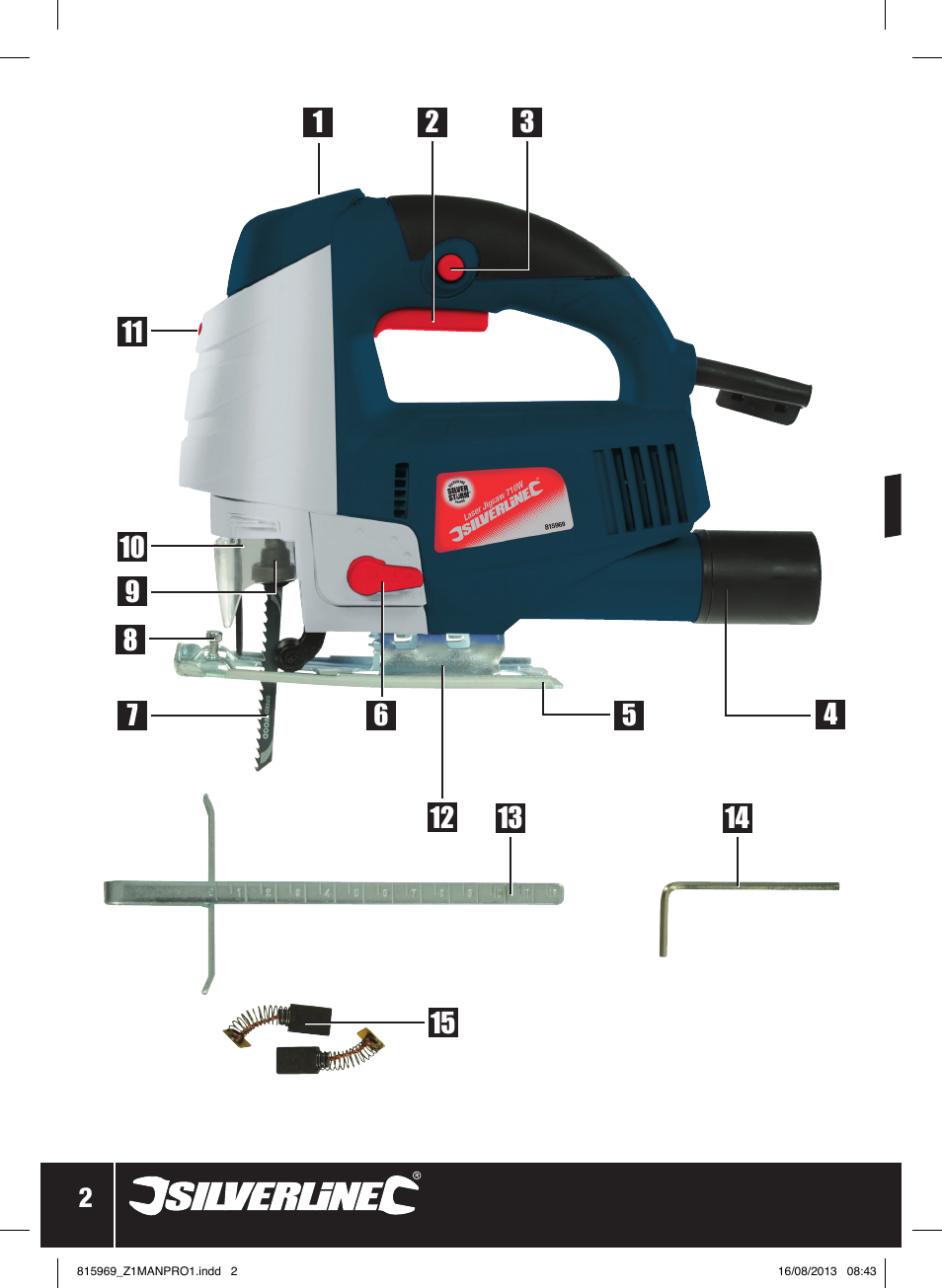 Laser jigsaw 80mm | Silverline 710W Laser Jigsaw User Manual | Page 3 / 40