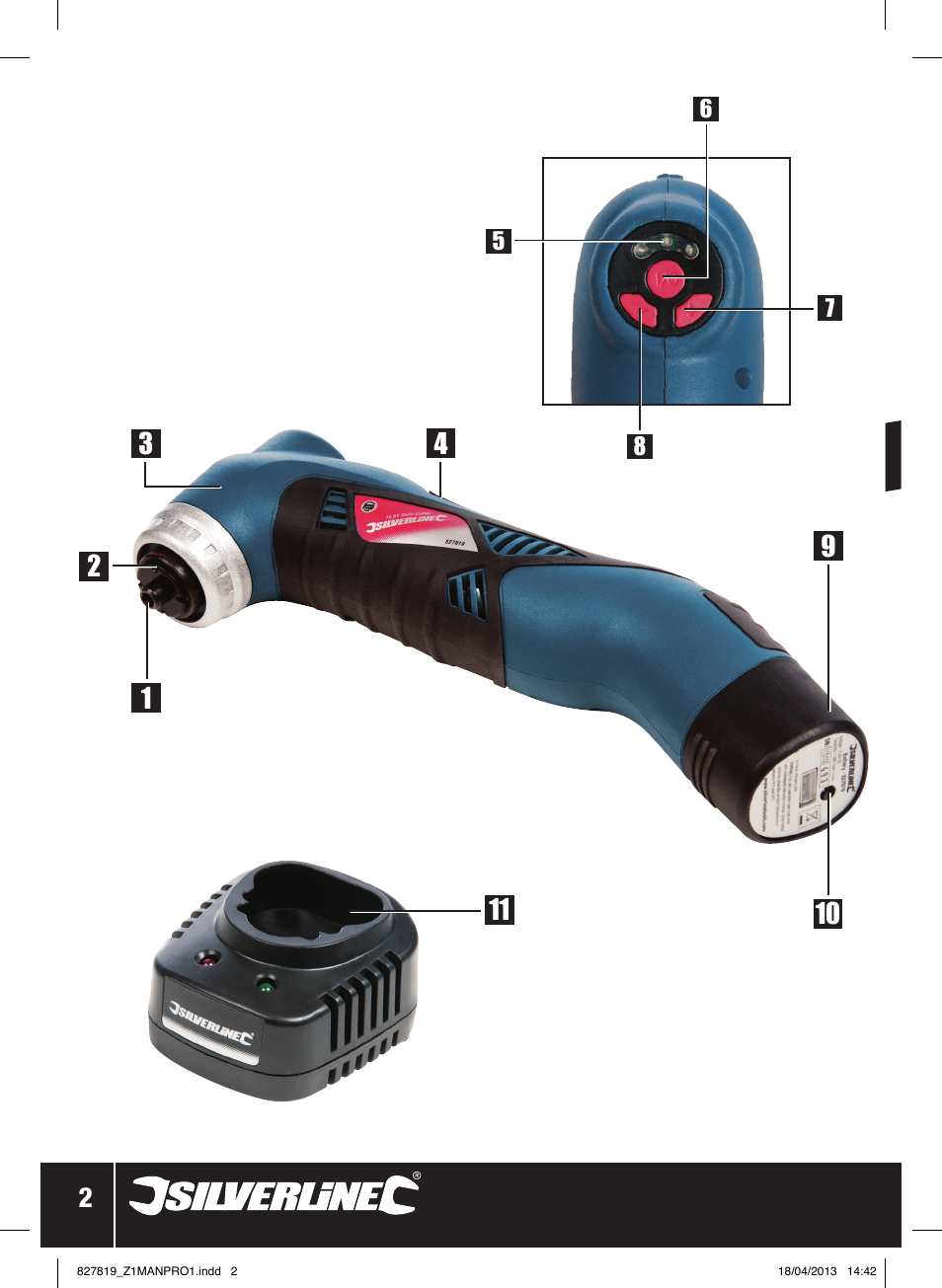 Silverline 10.8V Cordless Oscillating Multi-Tool User Manual | Page 3 / 28