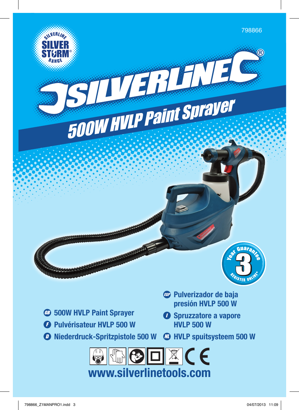 500w hvlp paint sprayer | Silverline 500W HVLP Paint Sprayer User Manual | Page 2 / 40