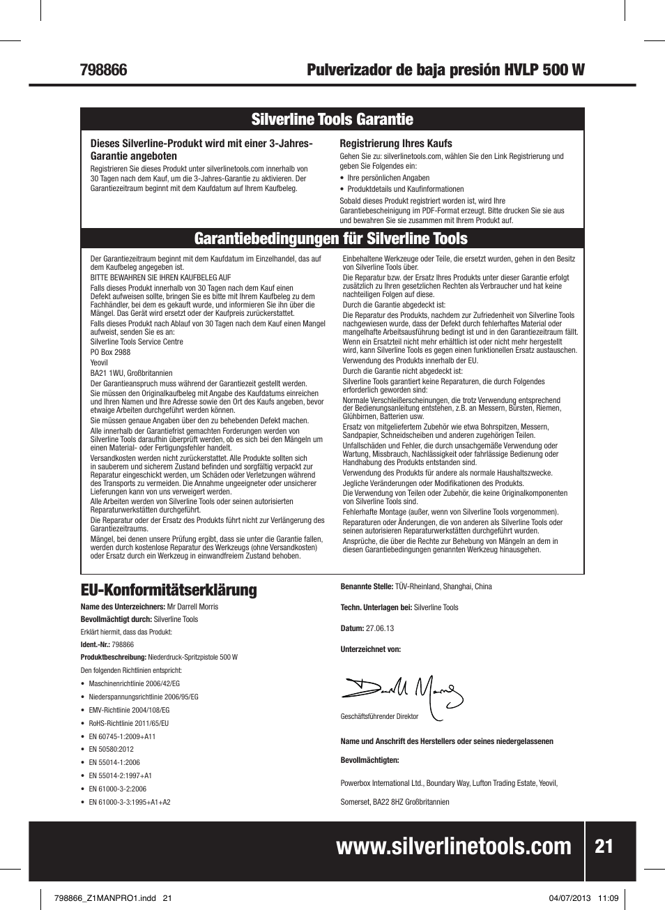 Silverline 500W HVLP Paint Sprayer User Manual | Page 22 / 40