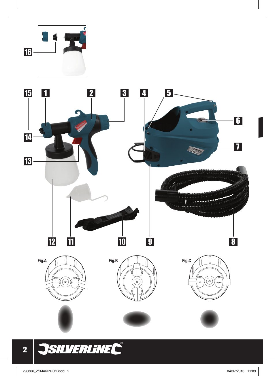 Silverline 500W HVLP Paint Sprayer User Manual | Page 3 / 40