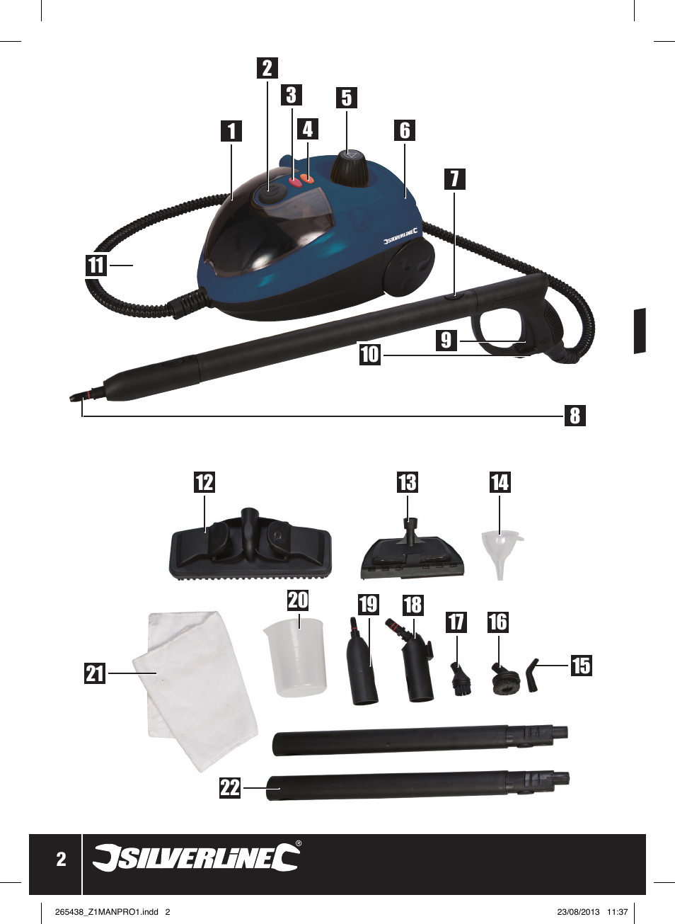 Silverline 1500W Steam Cleaning System User Manual | Page 3 / 28