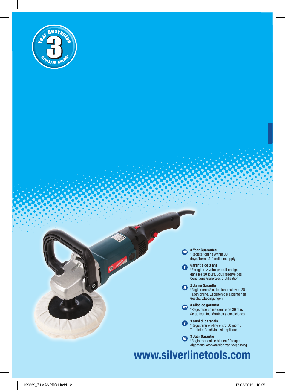 Silverline 1200W Sander Polisher 180mm User Manual | 28 pages