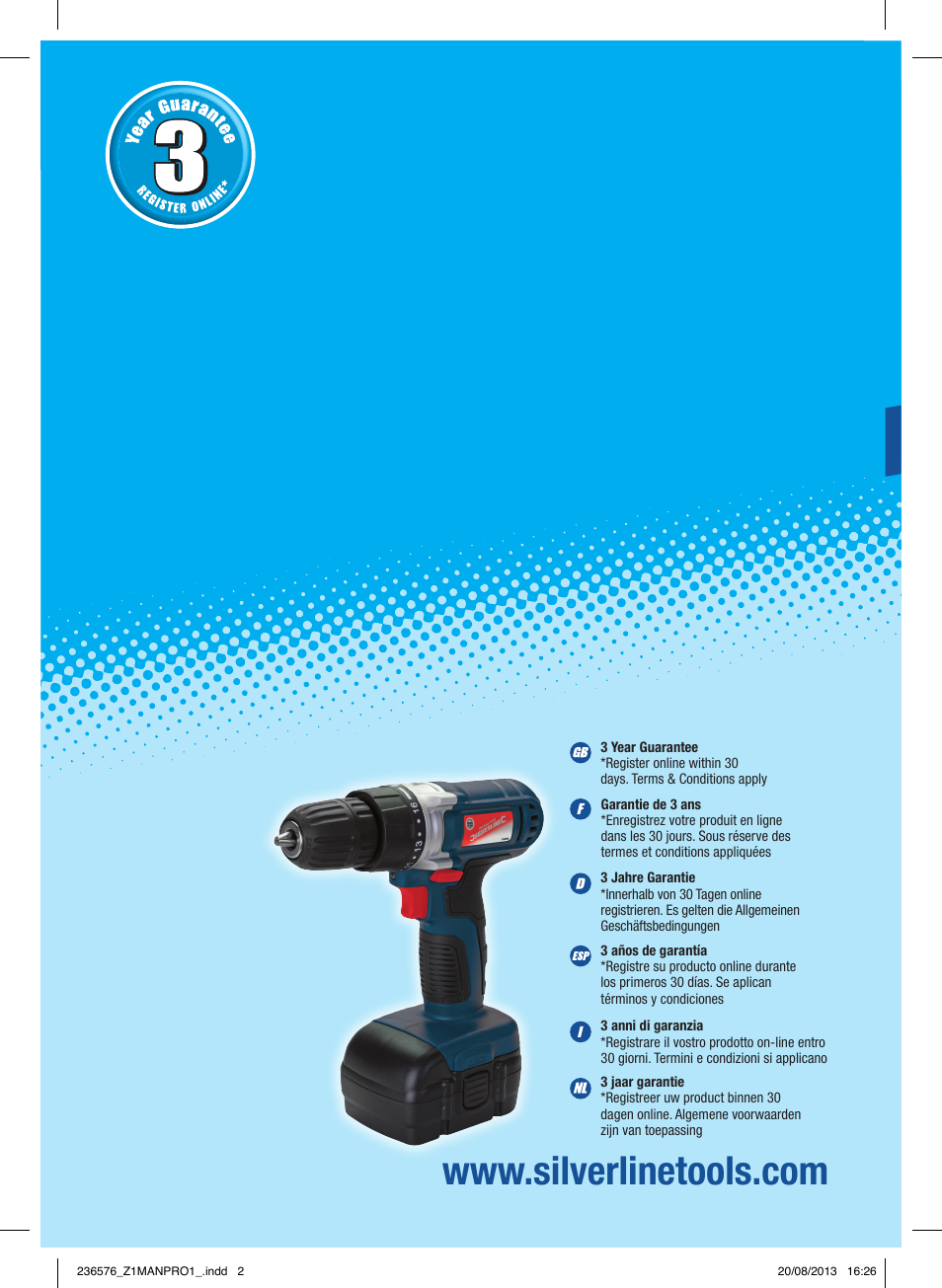 Silverline Drill Driver 12V User Manual | 40 pages