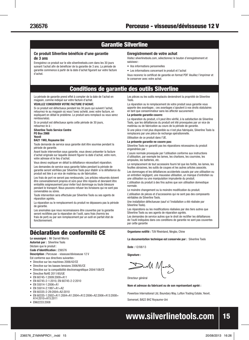 Silverline Drill Driver 12V User Manual | Page 16 / 40