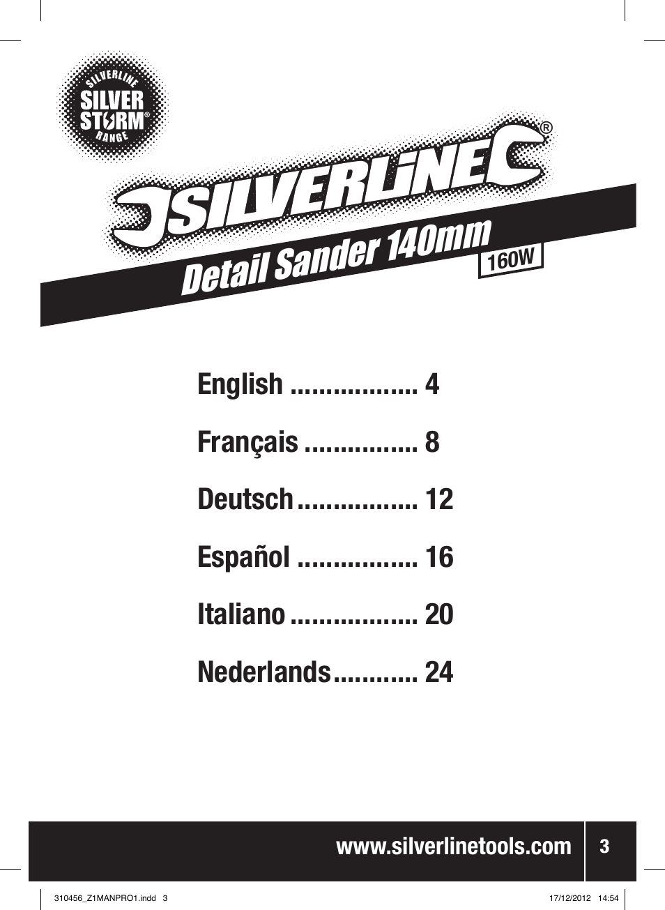 Detail sander 14 0mm | Silverline 160W Detail Sander User Manual | Page 4 / 28