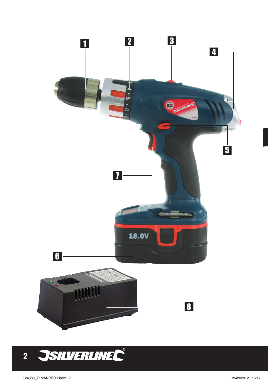 18v comb i hammer drill | Silverline Combi Hammer Drill 18V User Manual | Page 3 / 28