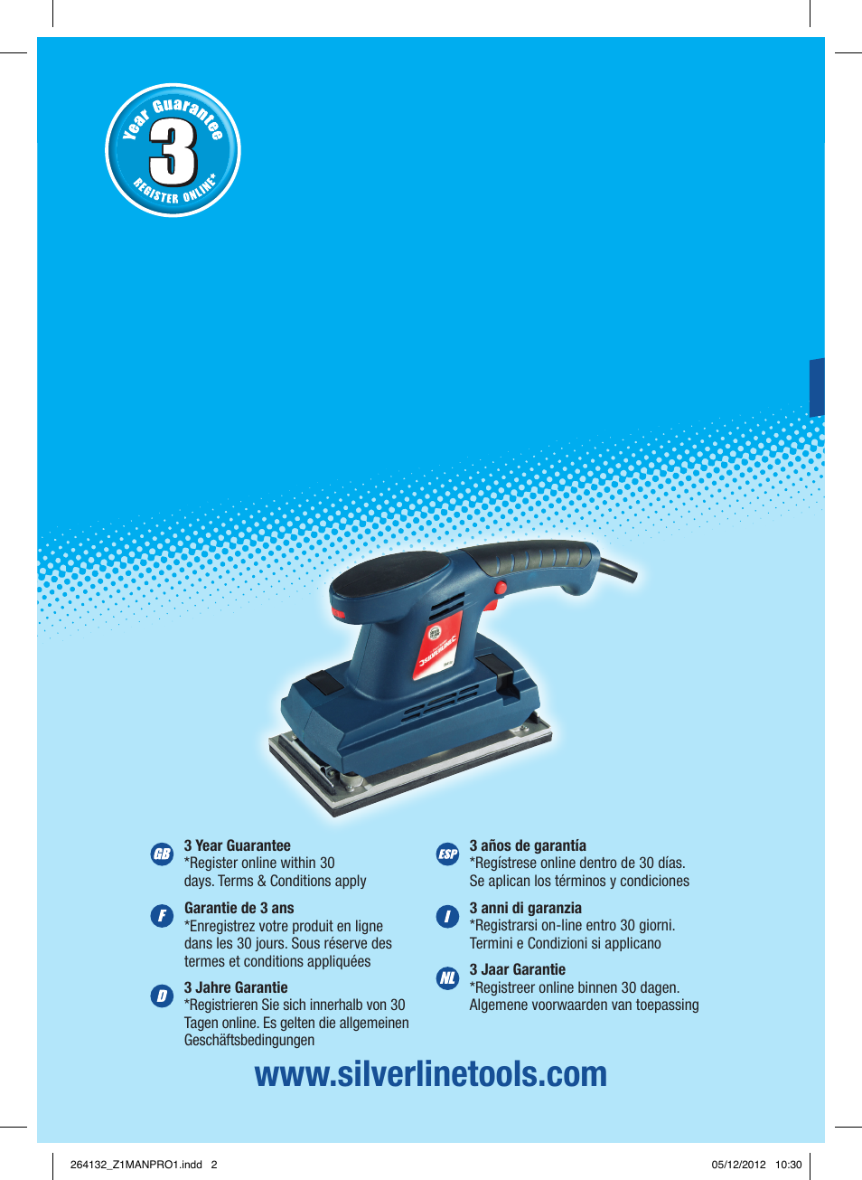 Silverline 1/2 Sheet Sander User Manual | 28 pages