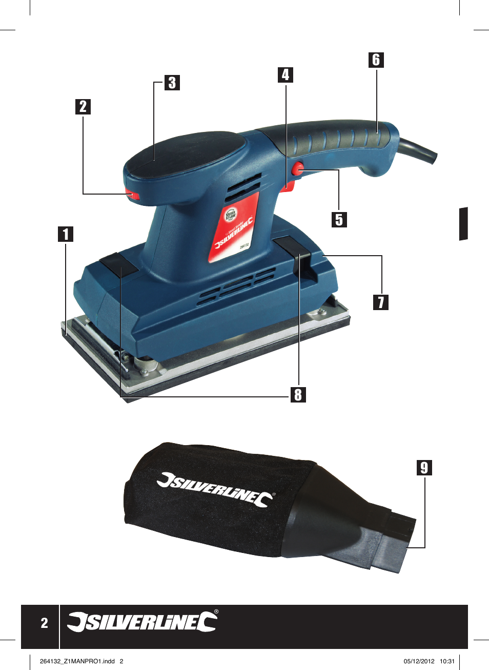 Sheet sand er | Silverline 1/2 Sheet Sander User Manual | Page 3 / 28