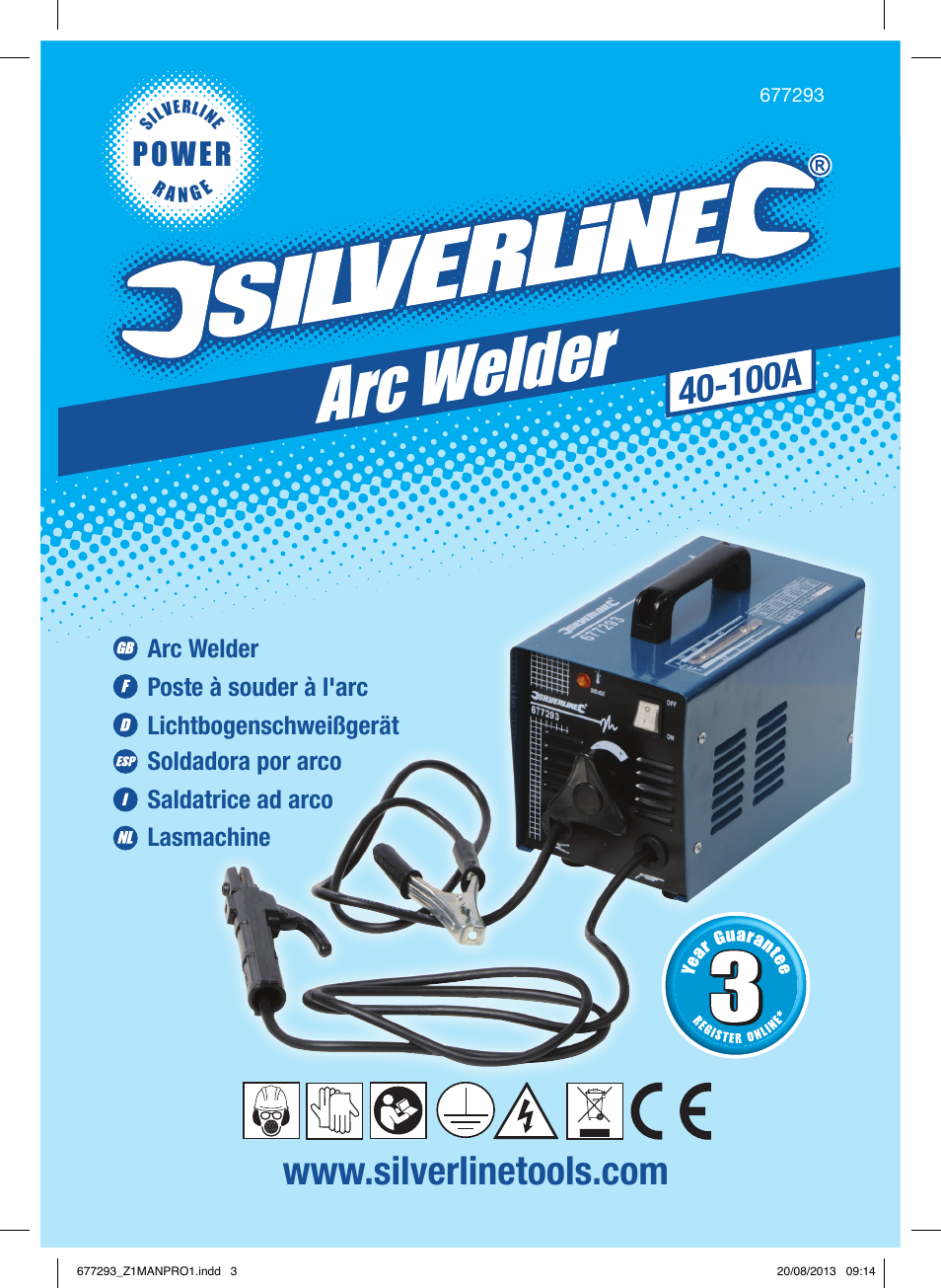 Arc welder, 100a, Power | Silverline 100A Arc Welder User Manual | Page 2 / 28