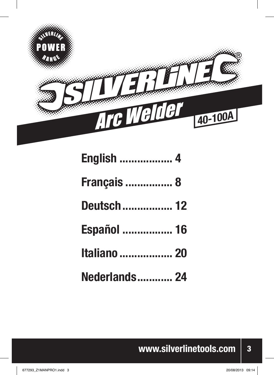 Arc welder | Silverline 100A Arc Welder User Manual | Page 4 / 28