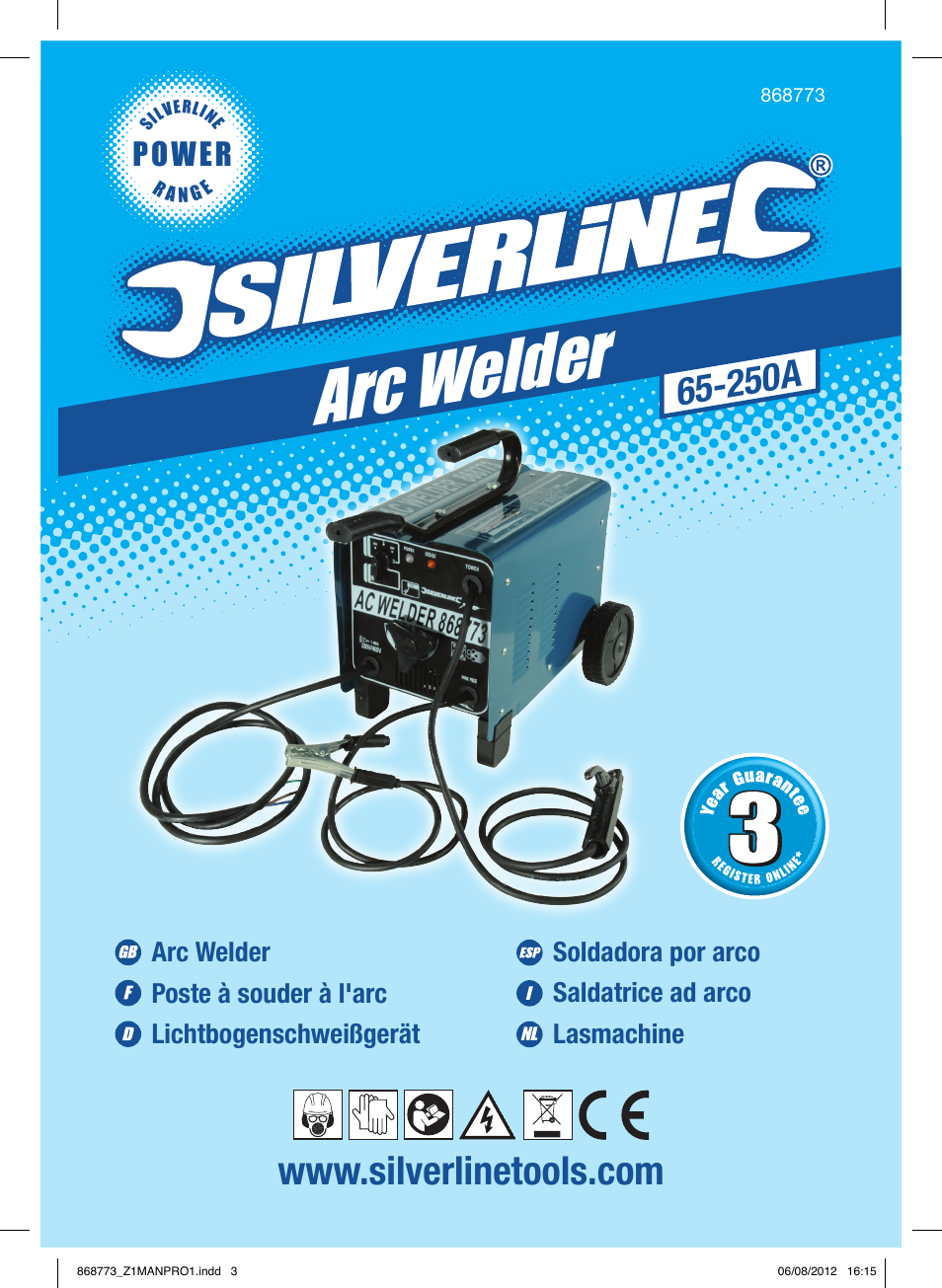 Arc welder, 250a, Power | Silverline 250A Arc Welder User Manual | Page 2 / 28