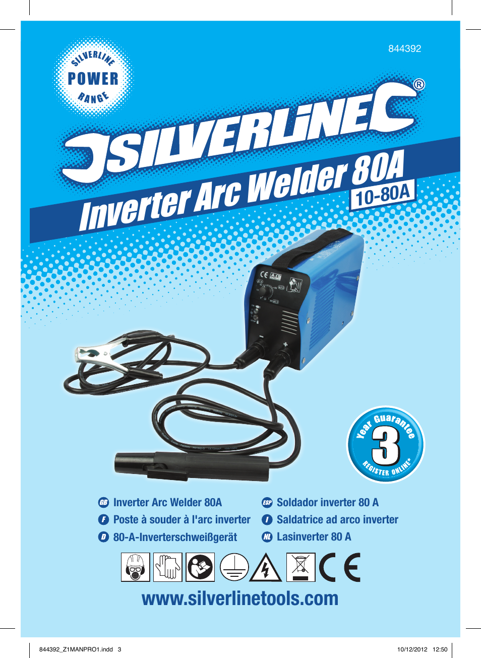 Inverter arc weld er 80a, Power | Silverline 80A Inverter Arc Welder User Manual | Page 2 / 28