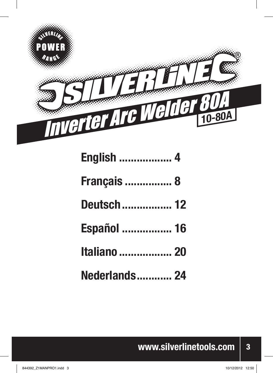 Inverter arc weld er 80a | Silverline 80A Inverter Arc Welder User Manual | Page 4 / 28